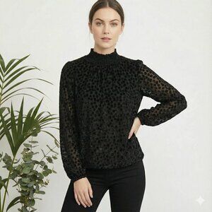 Maje Black Lace Top | Elegant Cropped Lace Blouse